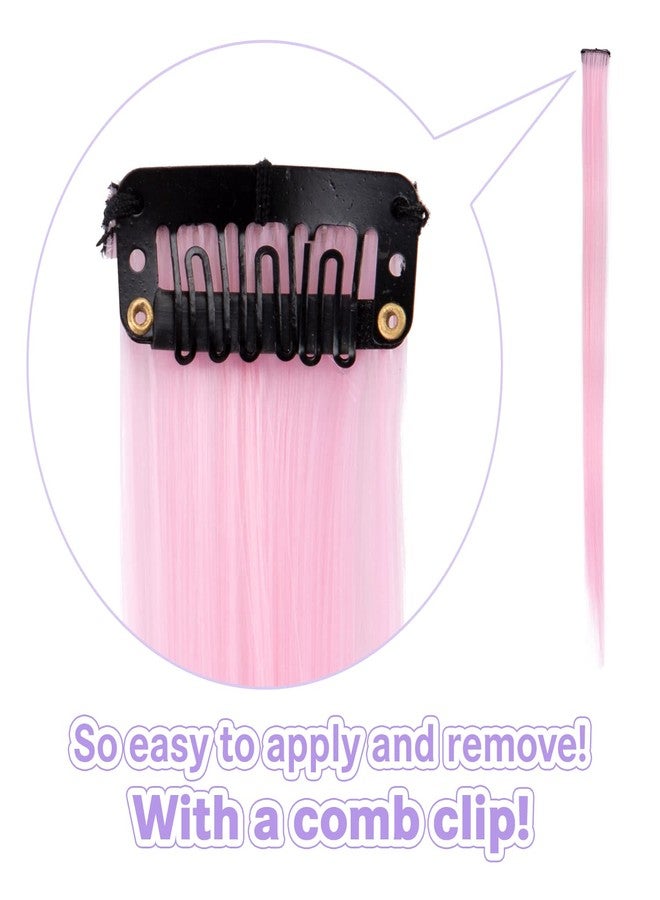 CLASSE(クラッセ) CLASSE 10Pcs Clip in colored hair extensions, 22inches colorful Party Highlights, Heat-resistant, Straight long, for Women Kids Girls, Perfect for Halloween Christmas Cosplay Gray - Image 3